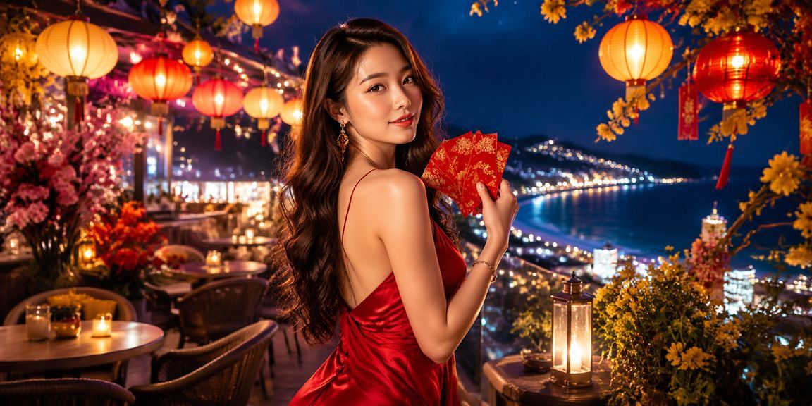 Phong bì đỏ may mắn bên cạnh ly cà phê tại Đà Lạt, gợi lên khí hậu dịu mát và tinh thần may mắn