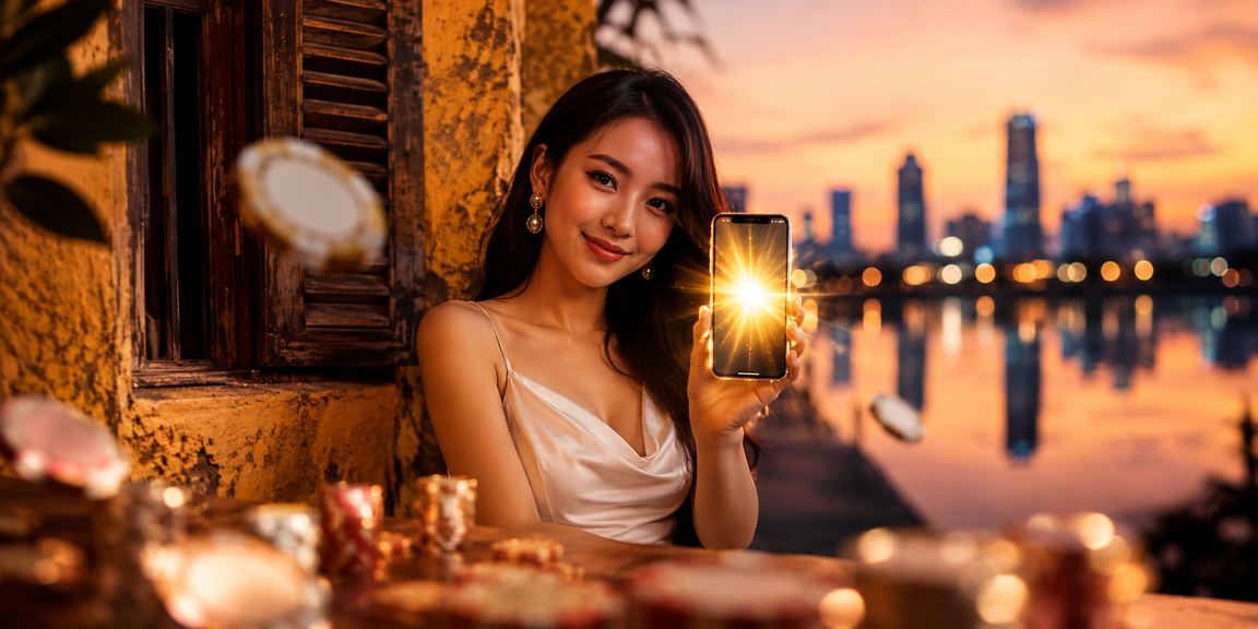 Người dùng trẻ đăng ký tài khoản cá cược qua điện thoại tại Hội An, giao diện tiếng Việt